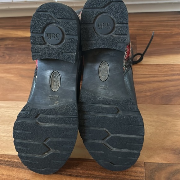 Sofft Avery Southwestern Black Leather Lace Up Boots SZ 8M - Picture 4 of 9